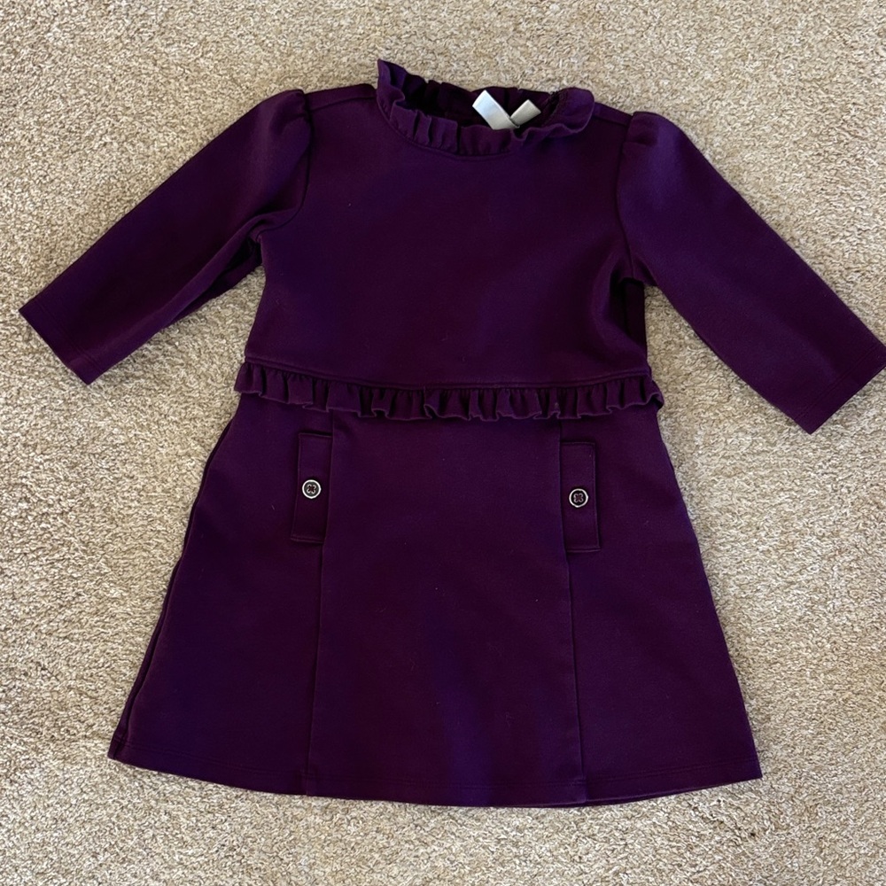 Janie and Jack Deep Purple Ruffle Dress